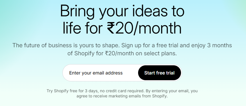 shopify trial free deal